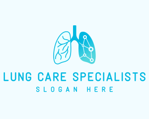 Blue Lung Center  logo design