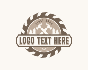 Craft - Hammer Woodworking Tools logo design