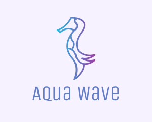 Seahorse Marine Animal  logo design