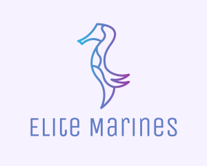 Seahorse Marine Animal  logo design