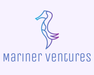 Seahorse Marine Animal  logo design