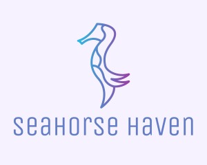 Seahorse Marine Animal  logo design
