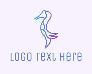 Animal - Seahorse Marine Animal logo design
