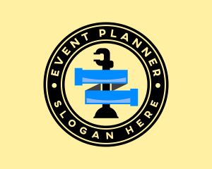 Repair - Handyman Pipe Wrench Plunger logo design