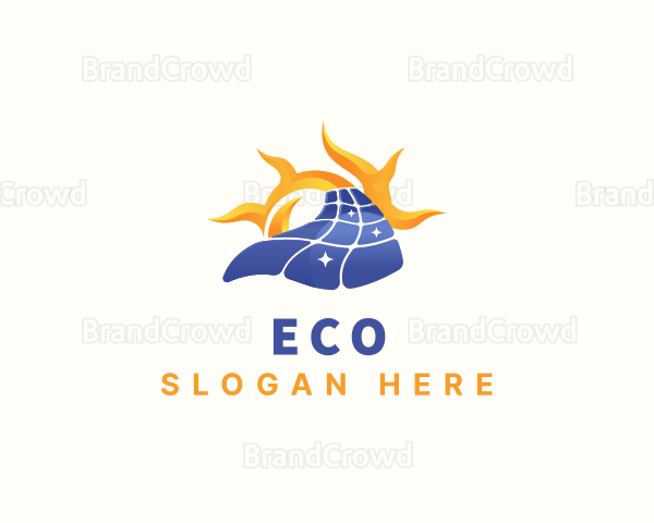 Solar Panel Sun Energy Logo