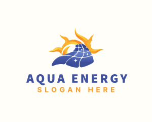 Solar Panel Sun Energy logo design