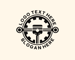 Cogwheel - Piston Auto Repair logo design