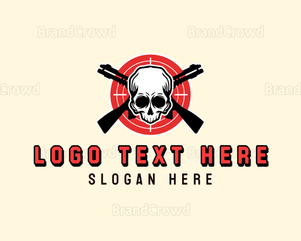 Target Shotgun Skull Logo