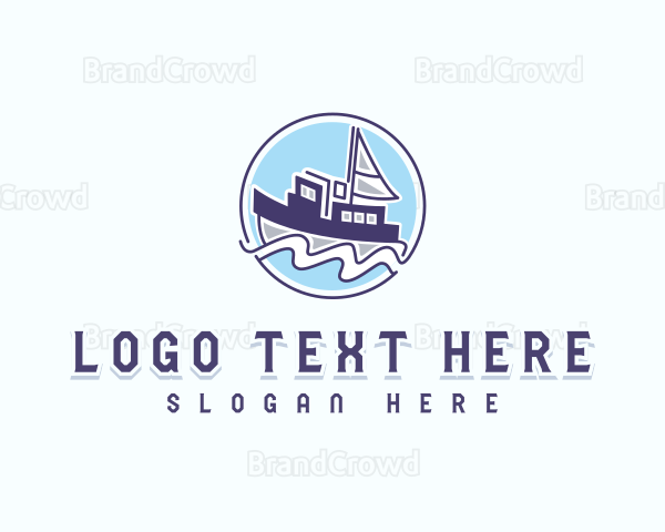 Marine Fishing Boat Logo