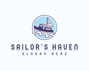 Marine Fishing Boat logo design