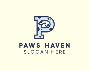 Spotted Cute Dog logo design