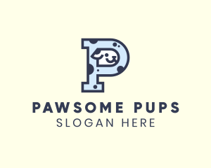 Spotted Cute Dog logo design