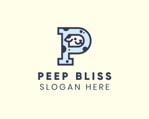 Spotted Cute Dog logo design