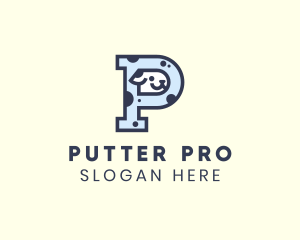 Spotted Cute Dog logo design