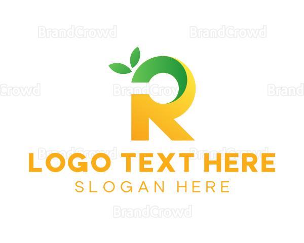 Lemon Letter R Logo