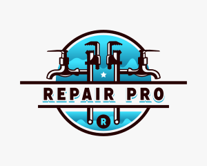 Wrench Plumbing Repair logo design