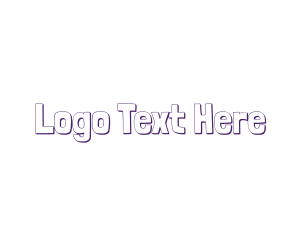 Font - Purple Outline Wordmark logo design