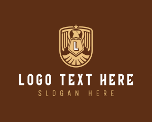 University - Eagle Royal Shield logo design