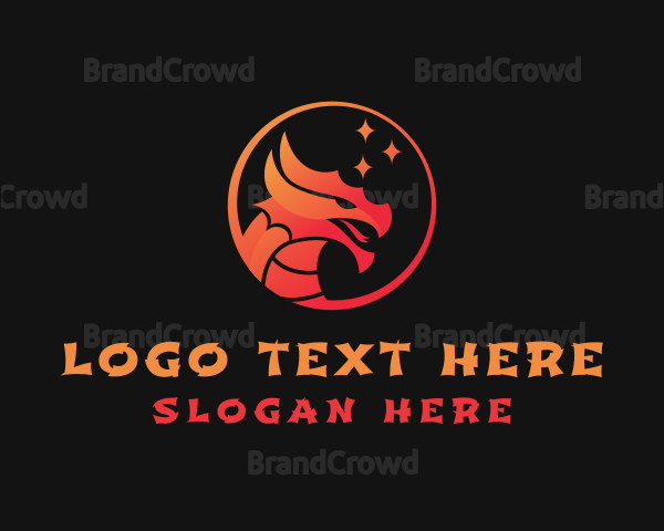 Oriental Dragon Character Logo