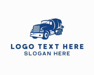 Truck - Cement Truck Mixer logo design