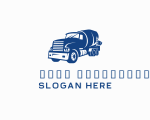 Shipping - Cement Truck Mixer logo design