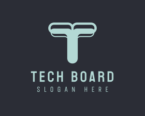 Tech Agency Letter T logo design