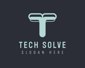 Tech Agency Letter T logo design