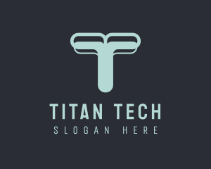 Tech Agency Letter T logo design