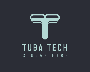 Tech Agency Letter T logo design