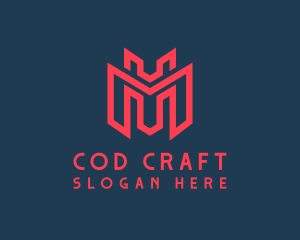 Cod - Gaming Weapon Letter M logo design