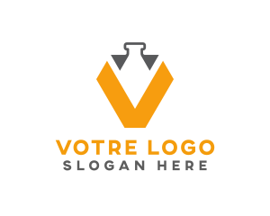 Abstract Vial V logo design