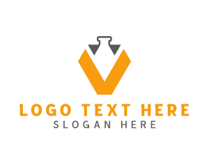 Drug - Abstract Vial V logo design