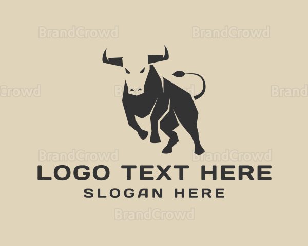 Bull Animal Bullfighting Logo