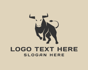 Horn - Bull Animal Bullfighting logo design