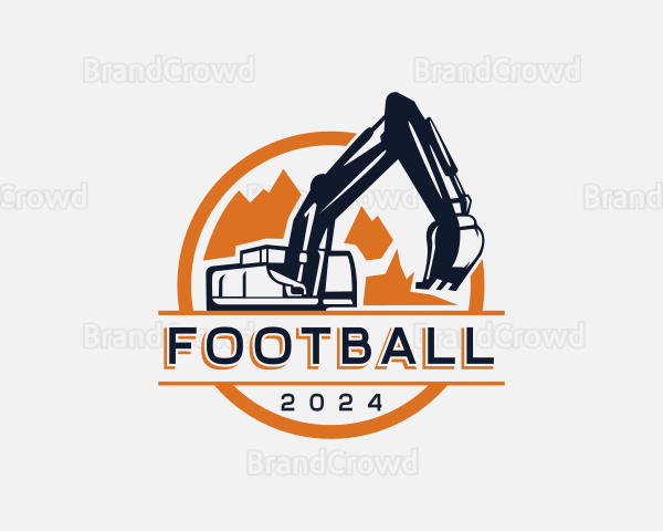 Excavator Machinery Backhoe Logo