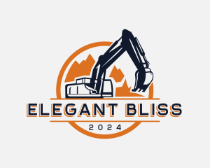 Excavator Machinery Backhoe Logo