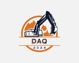 Backhoe - Excavator Machinery Backhoe logo design