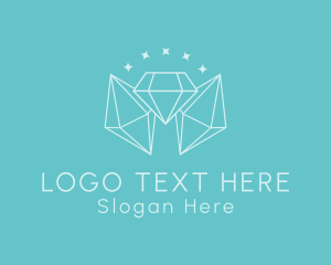 Minimalist Diamond Sparkle logo design