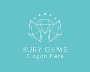 Ruby - Minimalist Diamond Sparkle logo design