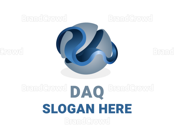 3D Globe Business Digital Logo