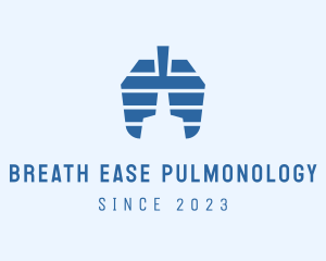 Pulmonology - Geometric Lungs Health logo design