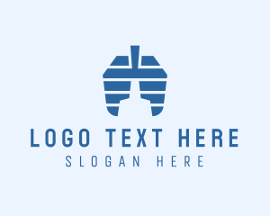Lungs - Breathing Lung Healthcare logo design