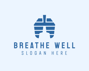 Asthma - Breathing Lung Healthcare logo design