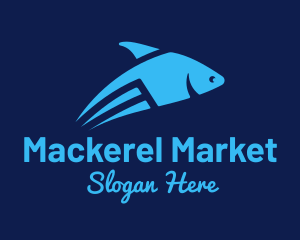 Mackerel - Blue Flying Fish logo design