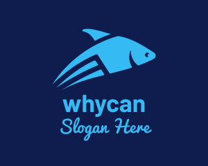 Fisheries - Blue Flying Fish logo design
