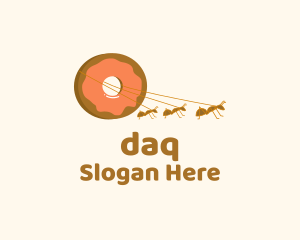 Ants Carrying Donut Logo