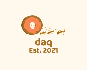 Sweet - Ants Carrying Donut logo design