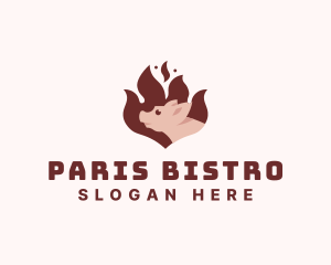 Pork Flame Barbecue logo design