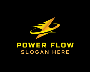 Power Lightning Electricity logo design