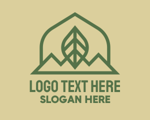 Mountain - Green Leaf Mountain logo design